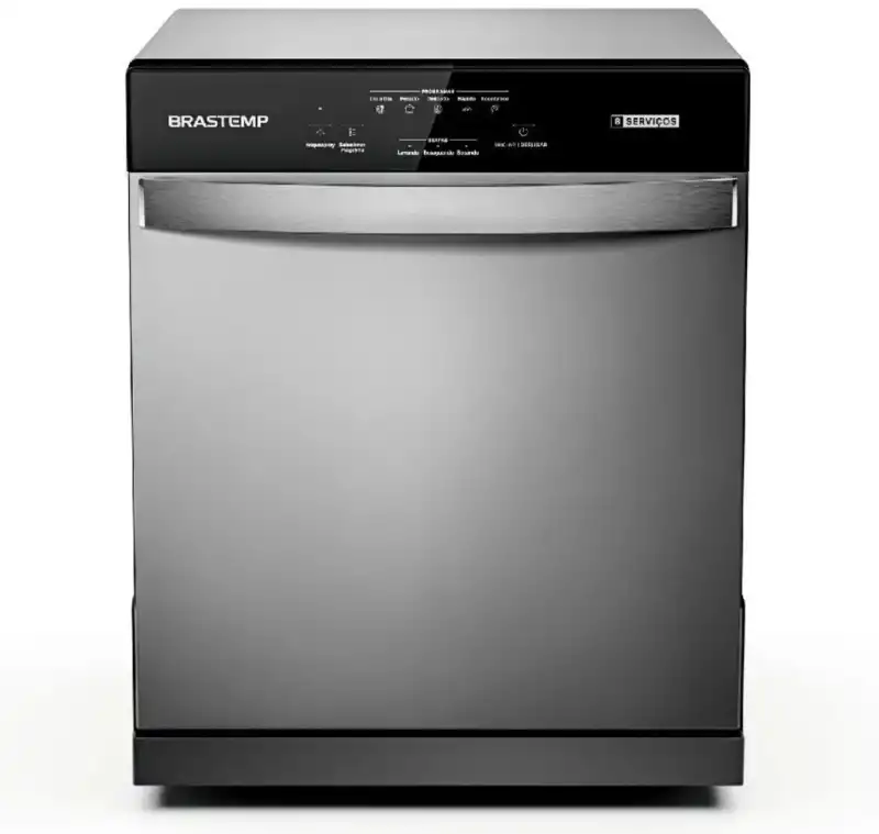 Máquina de lavar Brastemp Lava Louças 8 Serviços  Prata 110V BLF08BSANA