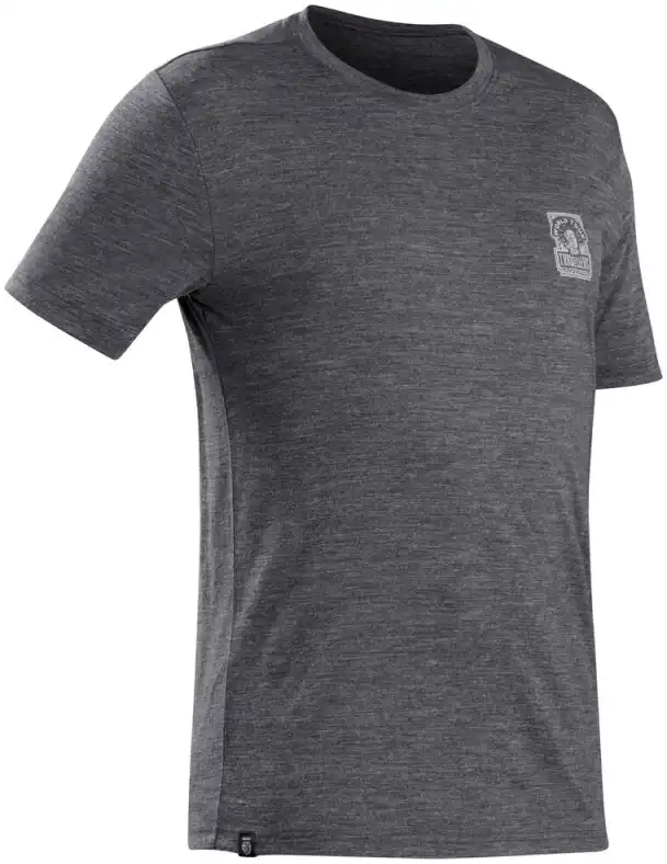 Roupas Forclaz Camiseta masculina de lã merino trekking Travel 100