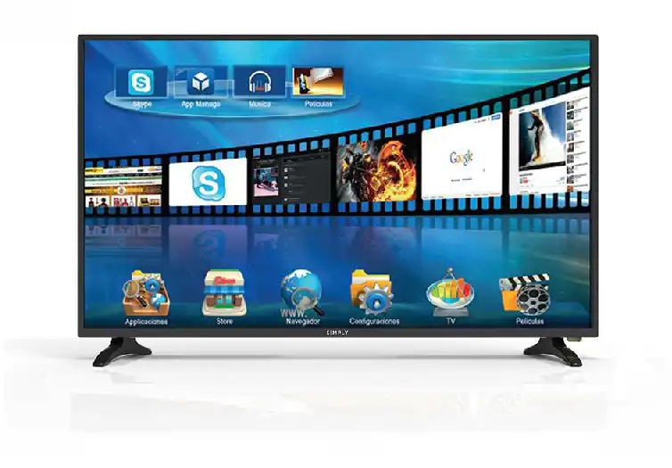 Smart TV Simply turn on Televisor Led  80 Cms 32 Pulgadas Hd Smart SYLED324T2