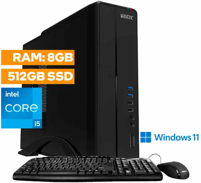 VASTEC Computadora PC COMMANDER i5-11400 8GB 512GB SSD windows 11 Home ...