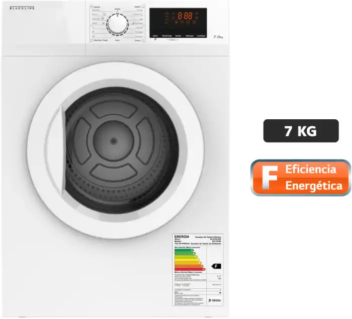 Lavadora Blackline Secadora  Carga Frontal 7Kg DV-70T5K