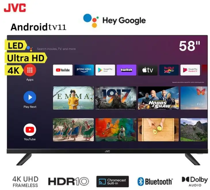 Smart TV Jvc Televisor  58" LED Smart TV Ultra HD 4K Frameless AndroidTv11 LT-58KB527