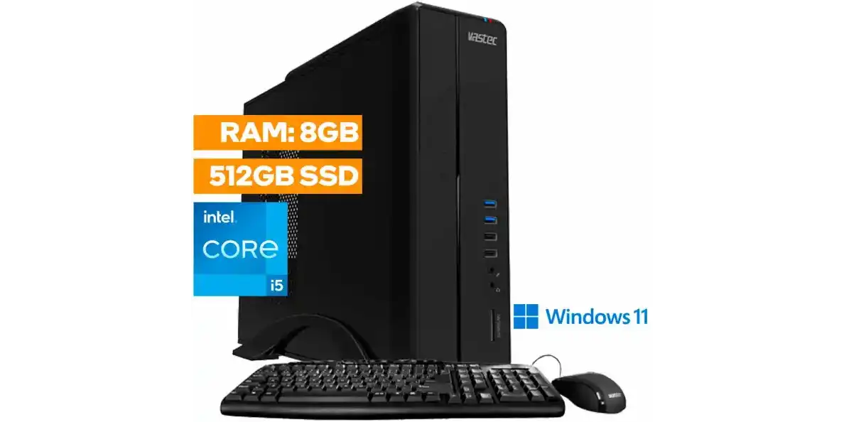 VASTEC Computadora PC COMMANDER i5-11400 8GB 512GB SSD windows 11 Home ...