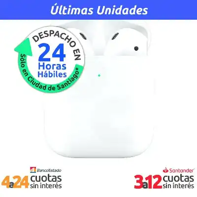Sistema de sonido Apple AirPods con estuche de carga inalámbrica (2a generación)